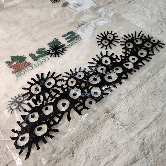 Studio Ghibli Soot Sprites Clear Plastic Bag 19" x 15.5" - Picture 3 of 4